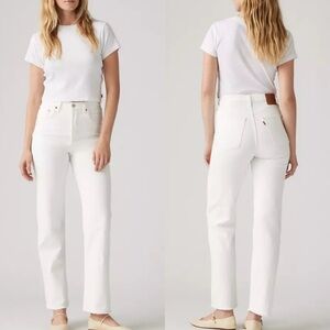 Levi's Women's Straight Leg Jeans - White